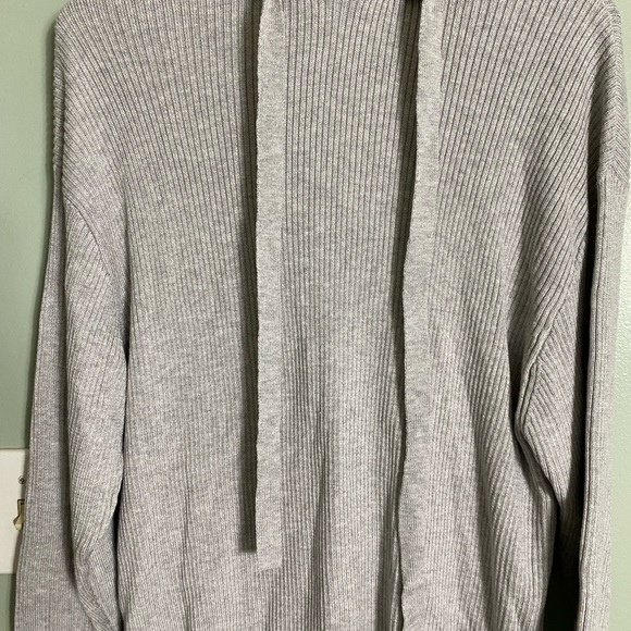 NWT ZARA COWL NECK SWEATER HOODIE WITH FRONT DRAWSTRINGS SIZE MEDIUM - Picture 7 of 10